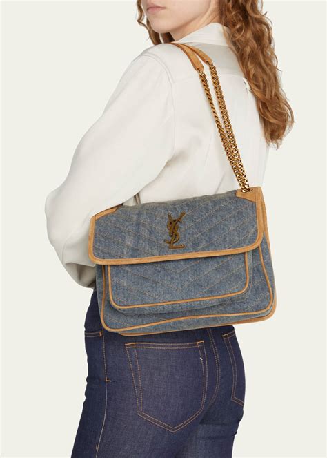 yves saint laurent denim bag